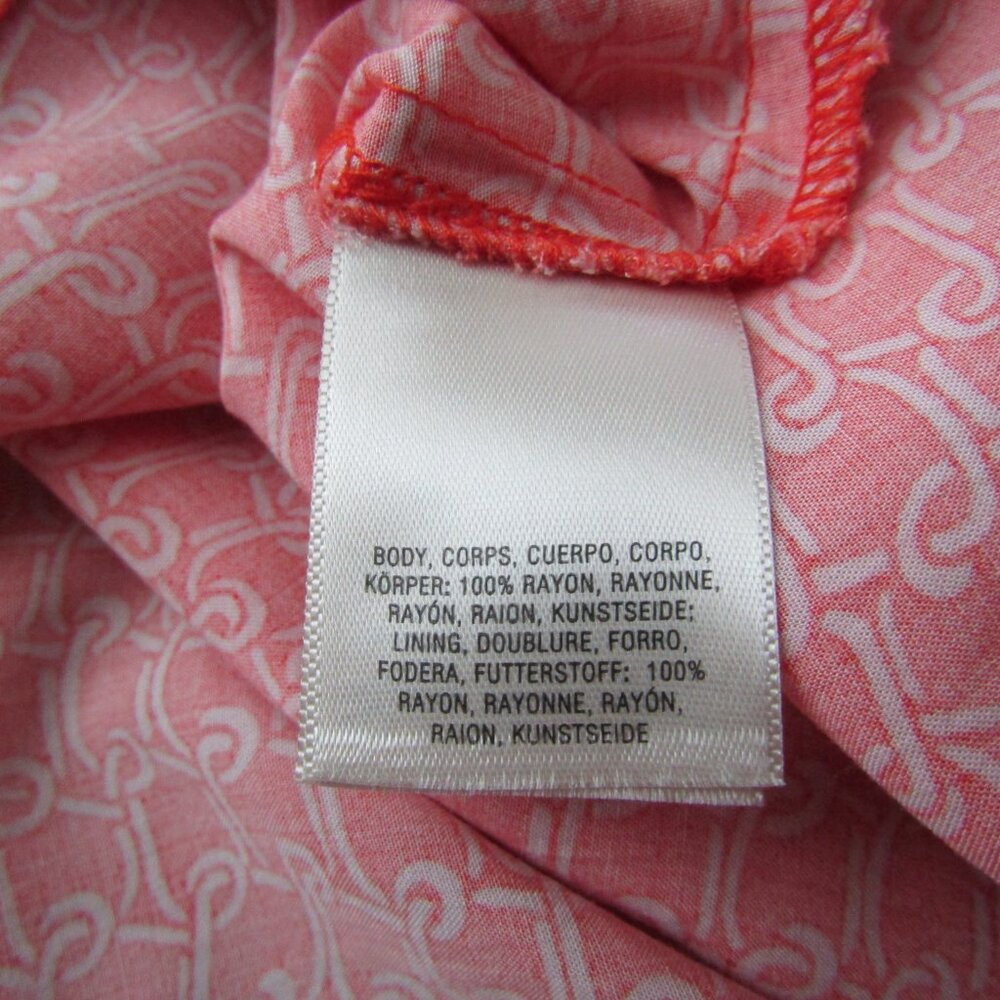 Anthropologie Maeve Printed Shirt Dress Medium Orange Boho Lightweight Feminine - Picture 14 of 14